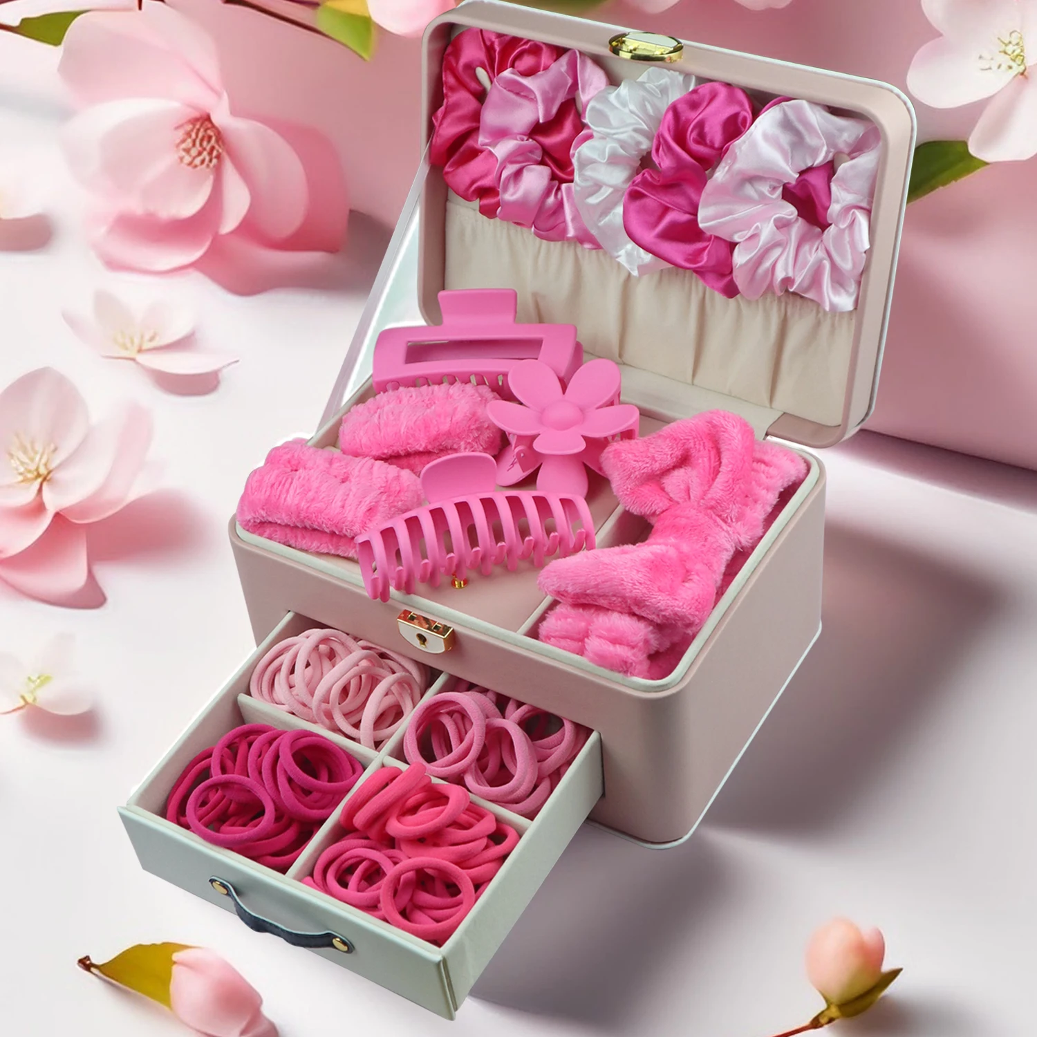 Neues Haarschmuck-Set für Frauen, Stirnband zum Waschen des Gesichts, Haarspange, Haarbänder, Haargummis, Haar-Accessoire-Kombination