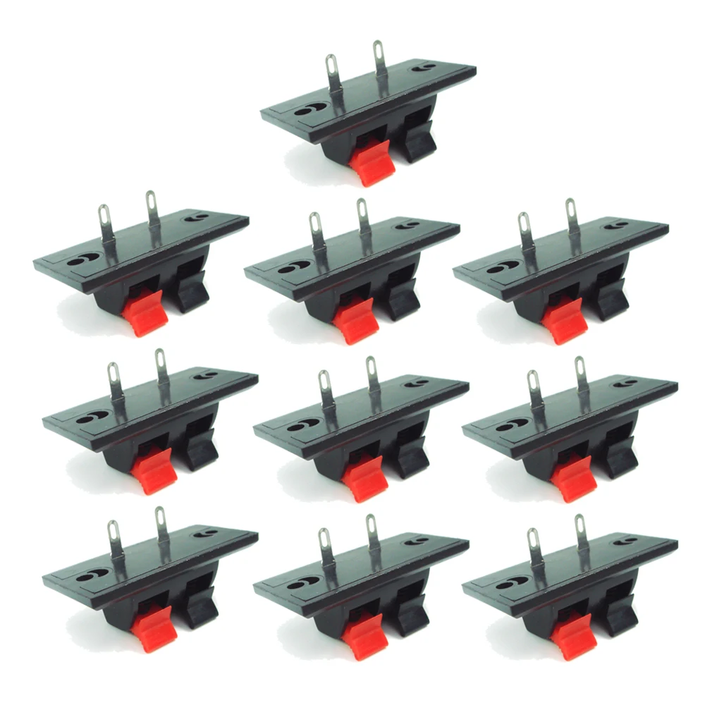 5 stks Lente Clip Luidspreker Terminal 2 Weg Poorten Binding Post Connector Socket Jack Audio Luidspreker Terminals