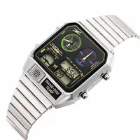 HUMPBUCK Reloj Elegante Pantalla Dual Resistente al Agua Deporte Modelo DIGITEMP con Monitor de Temperatura y Alarma para Hombres y Mujeres