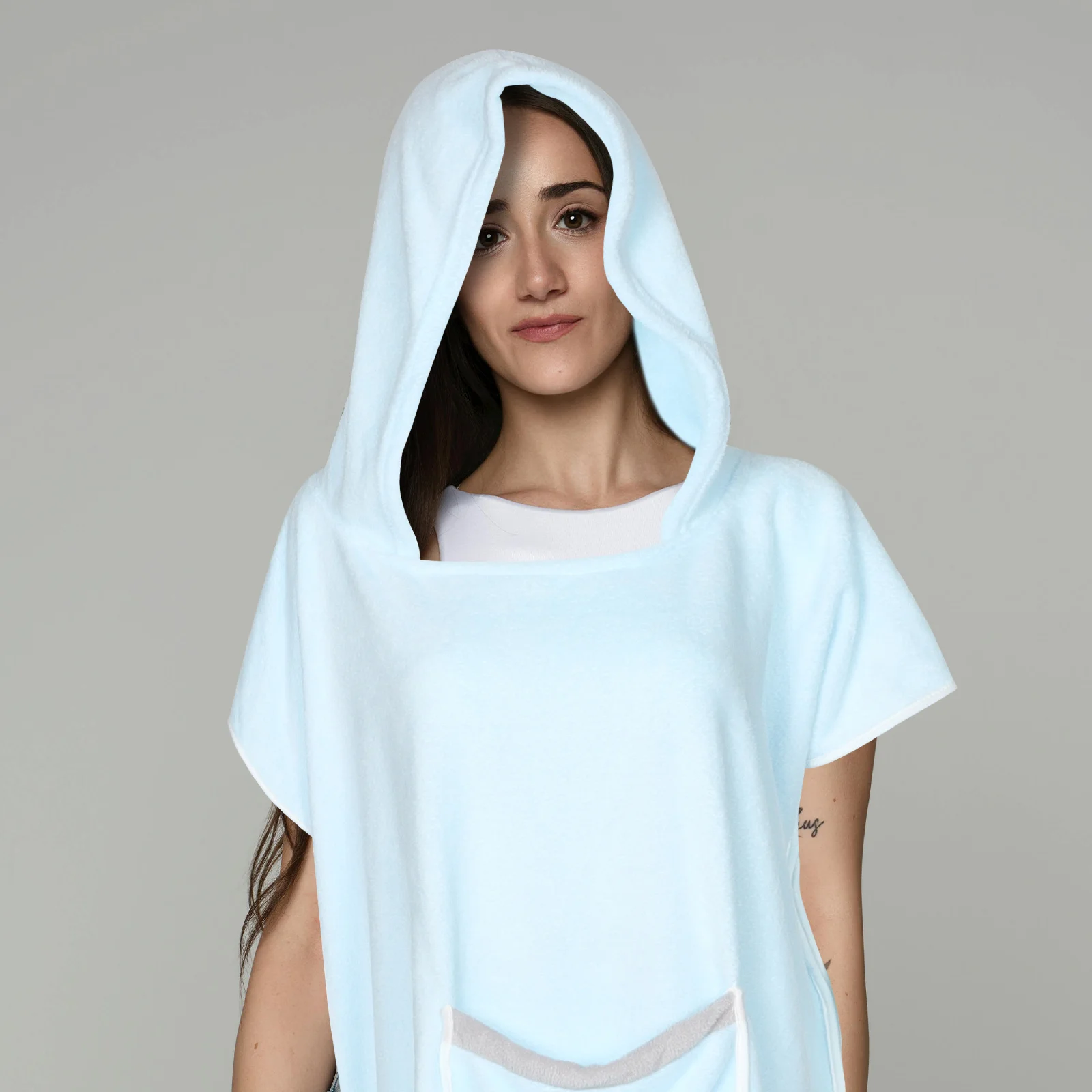 

BESPORTBLE Quick Dry Hooded Bathrobe Women Coral Fleece Cozy After Shower Cape Home Bath Robe Lightweight Soft