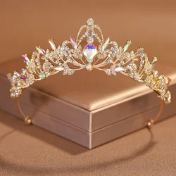Bridal Headwear Full Of Baroque Atmosphere Classical Gold-colour Ladies' Crown For Wedding Bride And Girl Birthday