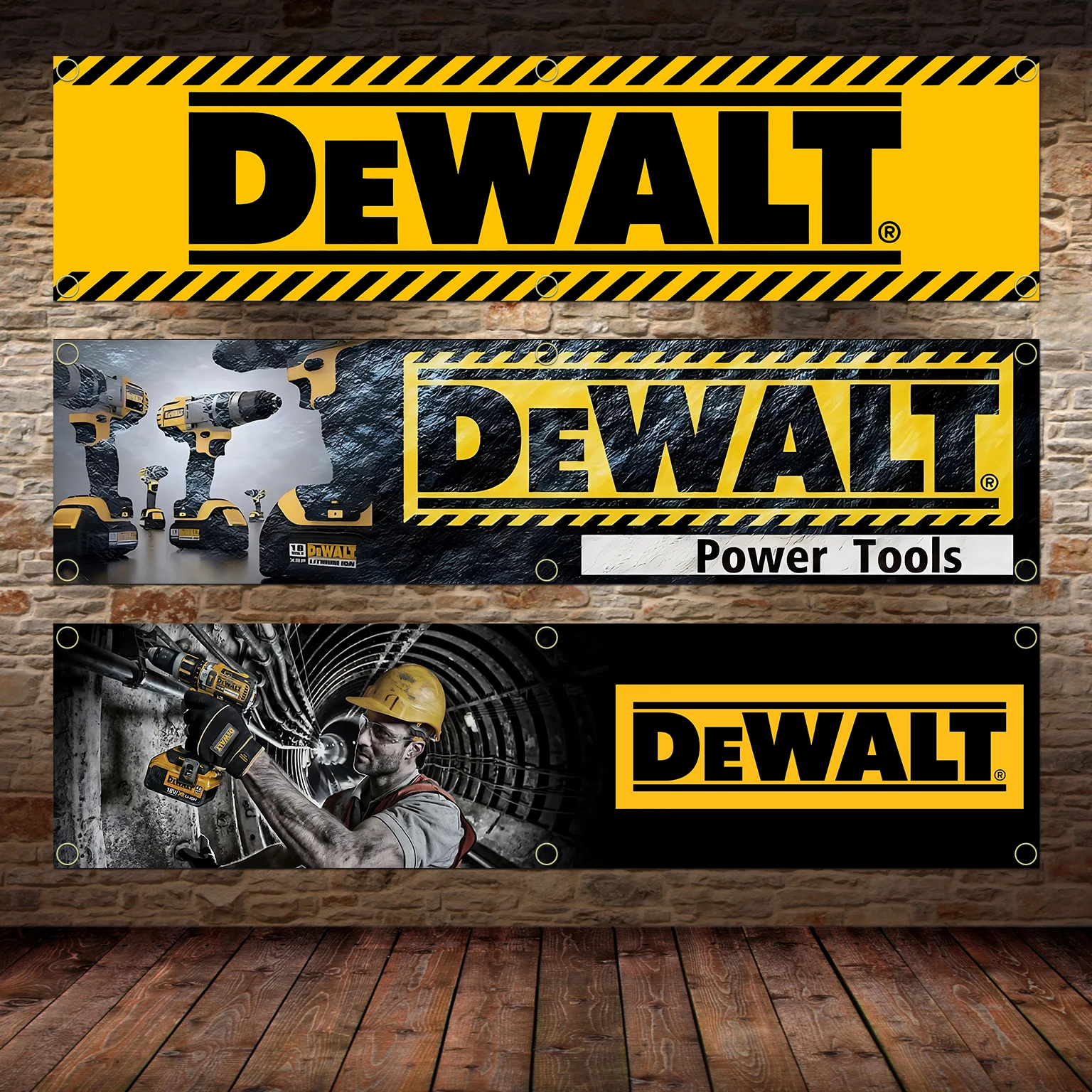

60X240cm D-DewaltS Banner Flag Polyester Printed Garage Wall Art Outdoor Decorations Tapestry With Brass Grommets