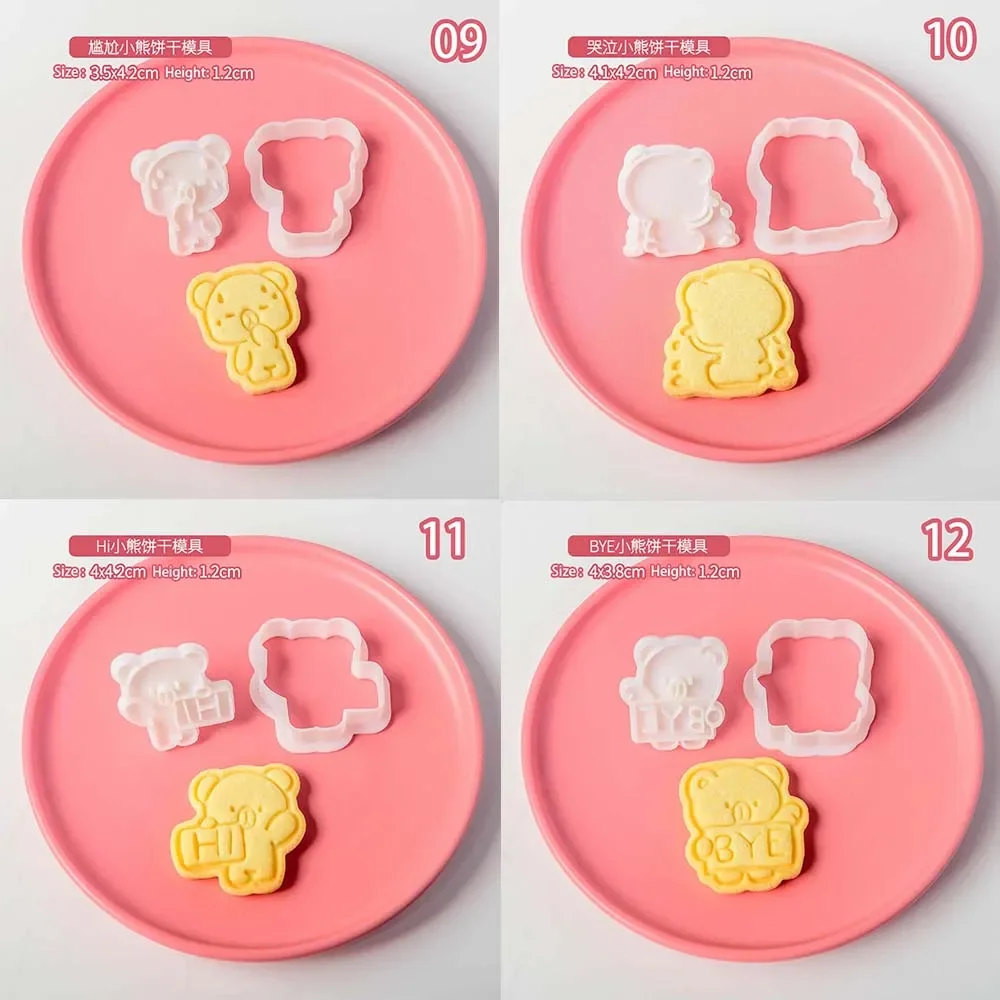 1Pcs Cartoon Cute Bear Cookie Cutters Biscuit Mold DIY Baking Mould Cake Decorating Tools