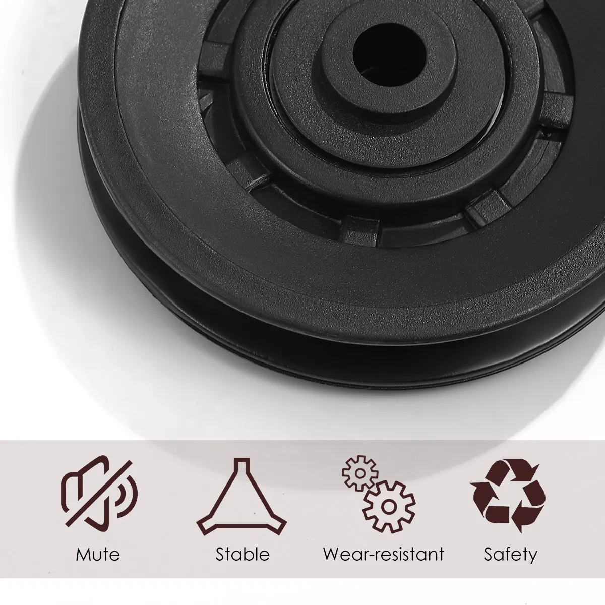 Universal Gym Pulley Wheel – Nylon Wear-Resistant, Waterproof, Smooth Operation for Home Fitness Equipment