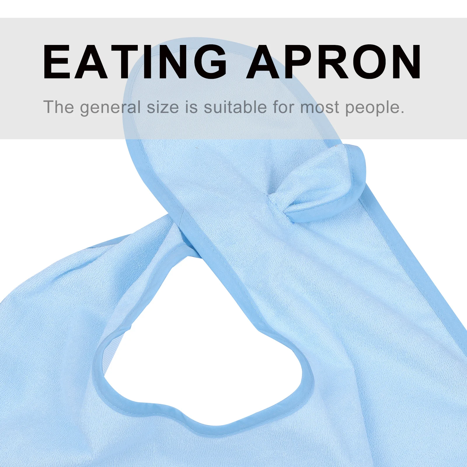 

1pc Waterproof Adult Bib Large Size Soft Fabric Meal Protection For Elderly Patient Care Polyester Feeding Apron Saliva Towel