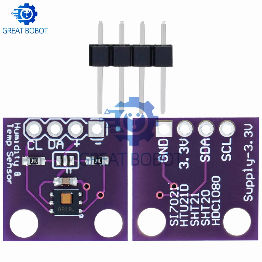GY‑213V‑HDC1080 High‑Accuracy Temperature Humidity Sensor Low‑Power Digital Module Compatible for Arduino DIY Electronic Project