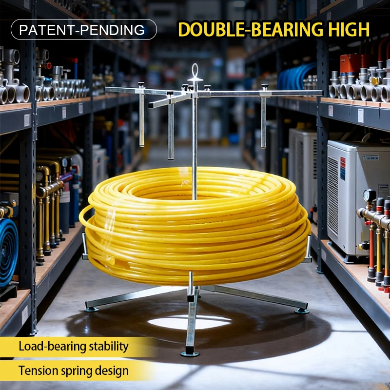 Floor Heating Pipe Dispenser Radiant Floor Tube Unwinder Multi-Use Portable PEX Pipe Dispenser Stand  Hydronic Heating Tube Rack