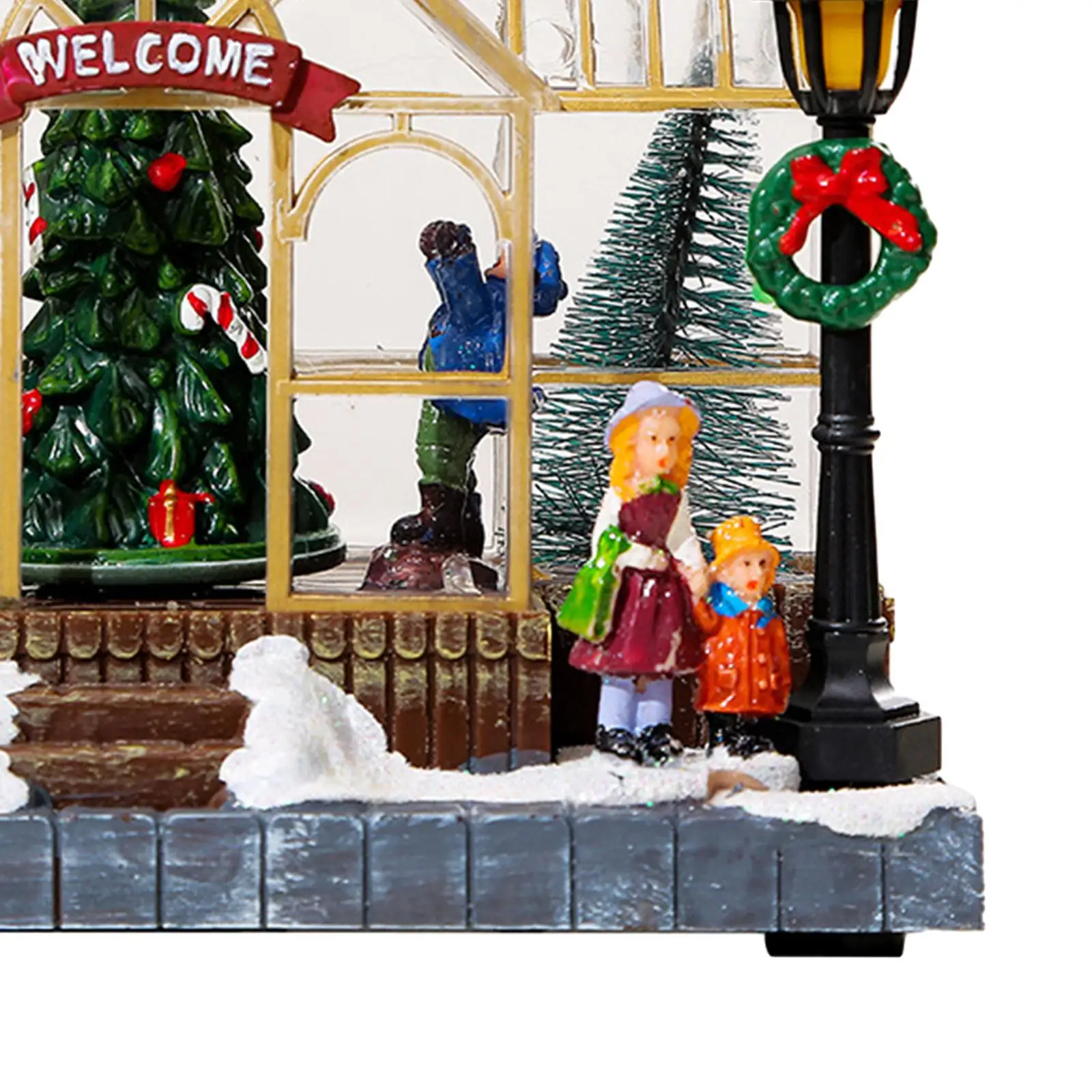 

Рождественская подсветка деревенская теплица миниатюрная декоративная ремесло музыкальная сказочная садовая статуя для спальни нежная универсальная