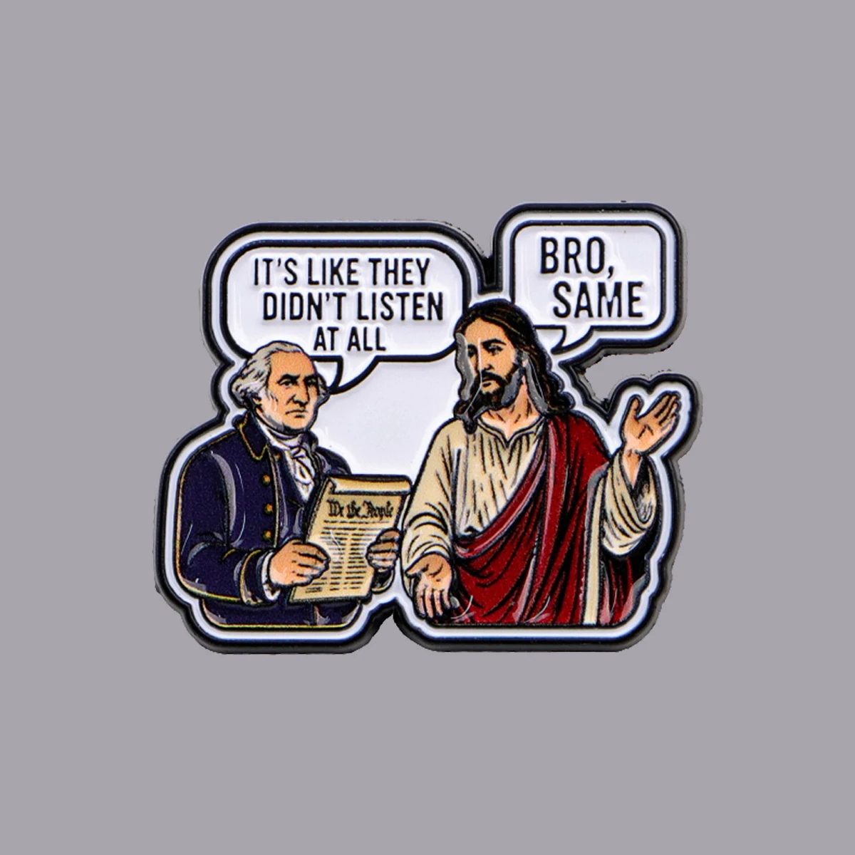 Jesus Funny Dialogue Enamel Pin Brooch for Clothes Briefcase Badges on Backpack Accessories Lapel Pins Decorative Jewelry Gifts