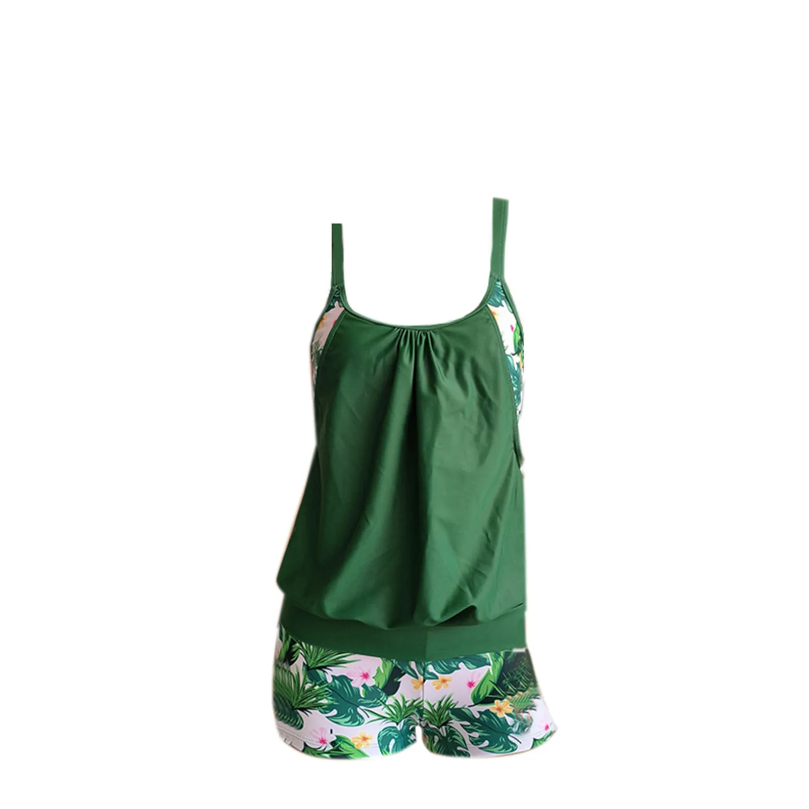 Damskie letnie stroje kąpielowe Tankini Set Vintage Print Strappy Back Strój kąpielowy dwuczęściowy Strój plażowy dla kobiet Konserwatywny купальни