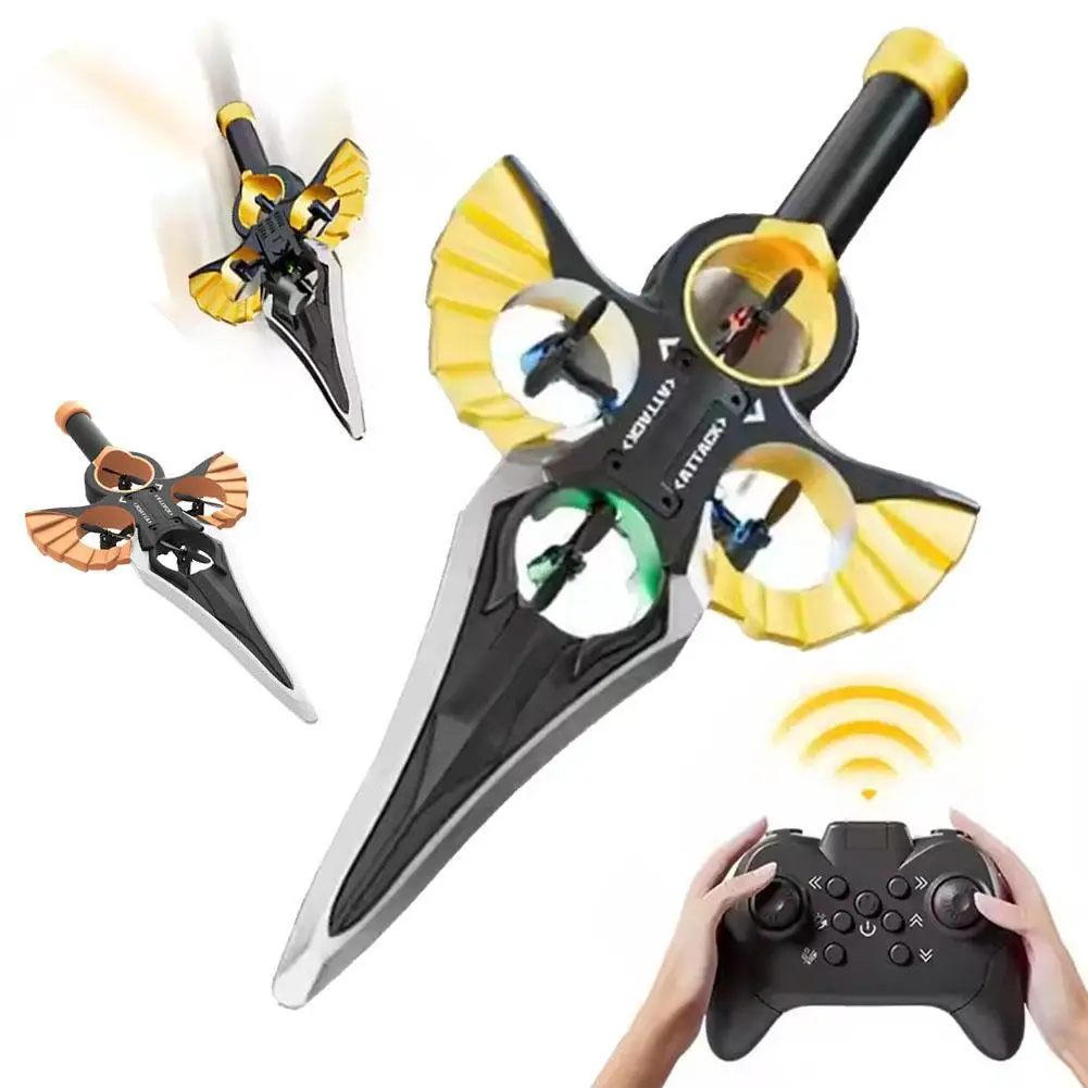 

Remote Control Flying Sword Children'S Airplane Toy Creative Flying Sword Surround Drop-Resistant Aircraft Motor Helicopter Toy