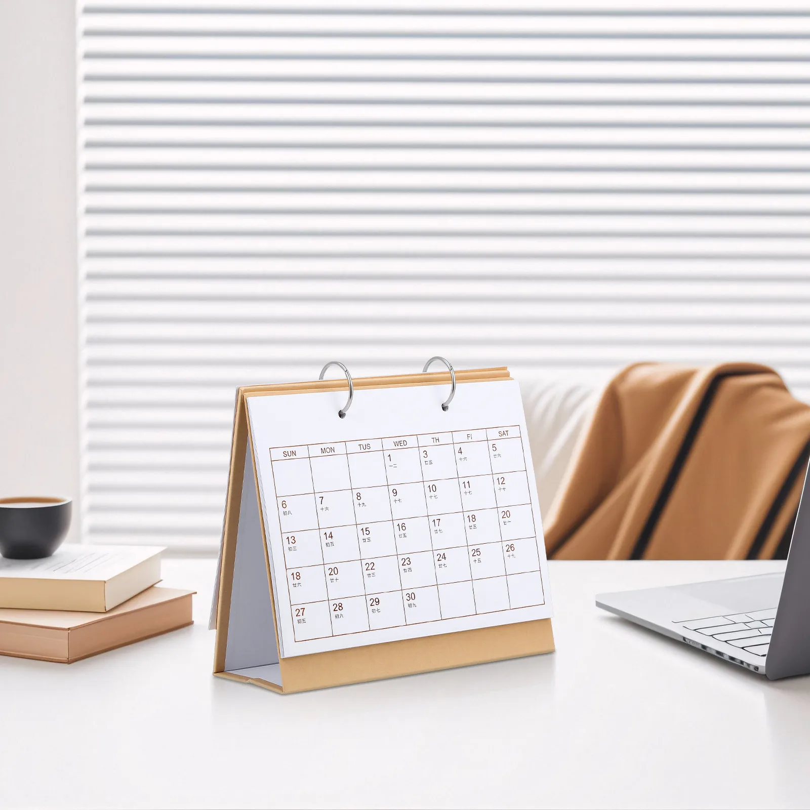1Set Calendars Making Blank Loose-Leaf Book Kraft Paper Thick Cardboard DIY Desk Calendar Scrapbook Hand Painted Doodle Book