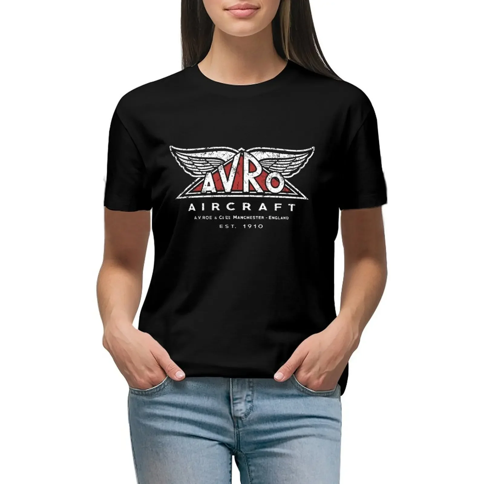 

Avro Logo T-Shirt customs design your own funny customizeds Aesthetic clothing Woman fashion