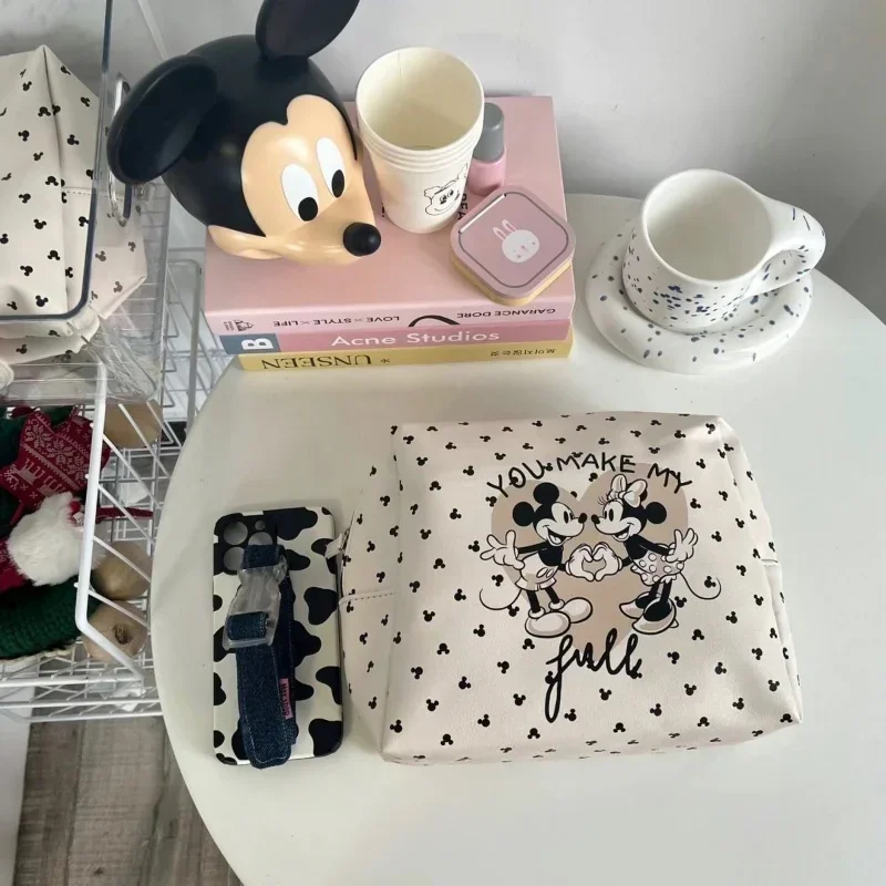 Disney Mickey Mouse Minnie Girl Makeup Bag donna Cosmetic Bag donna articoli da toeletta Organizer custodie per trucco femminile impermeabili