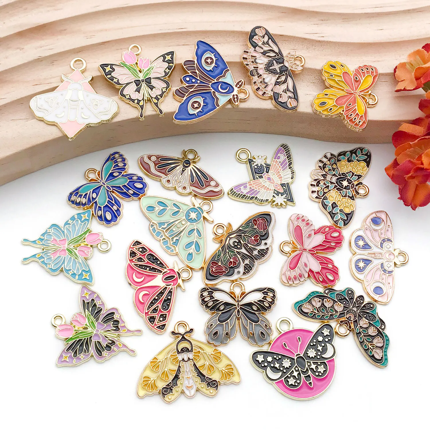 Bohemian Style Butterfly Charms, Enamel Alloy DIY Jewelry Findings for Keychains, Earrings, Bracelets & Necklaces. image 6