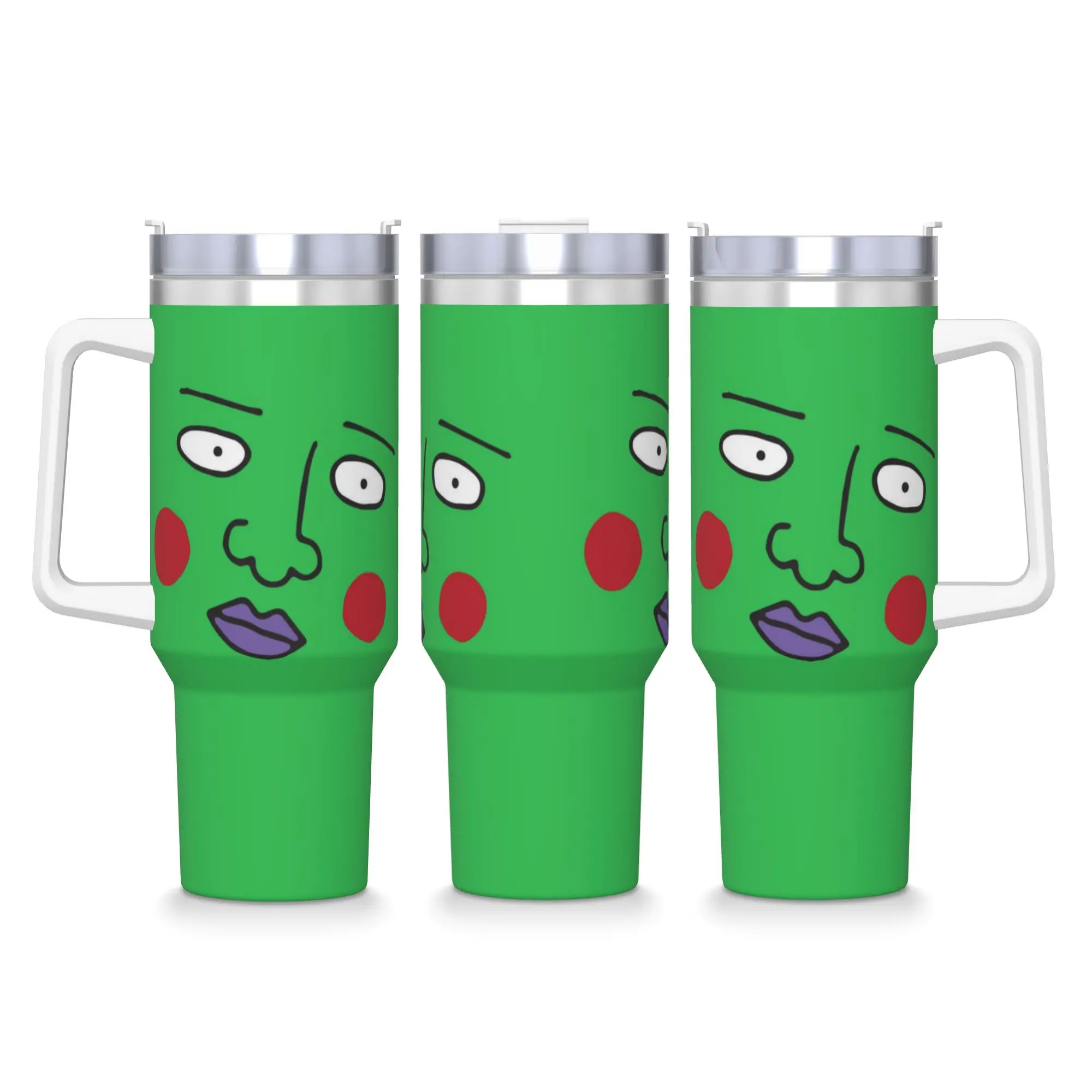 M-Mob Psycho 100 Tumbler  Hot Drinks Water Bottle Portable Stainless Steel Thermal Mug Graphic Beach Mugs Cup