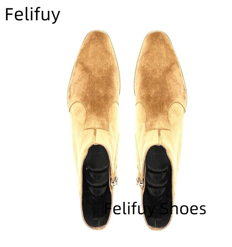 جلد طبيعي بني عالي الجودة أحذية الشتاء أحذية العمل غير الرسمية في الهواء الطلق كعب منخفض أحذية رجالي ريترو البقرة المدبوغ أحذية للرجال