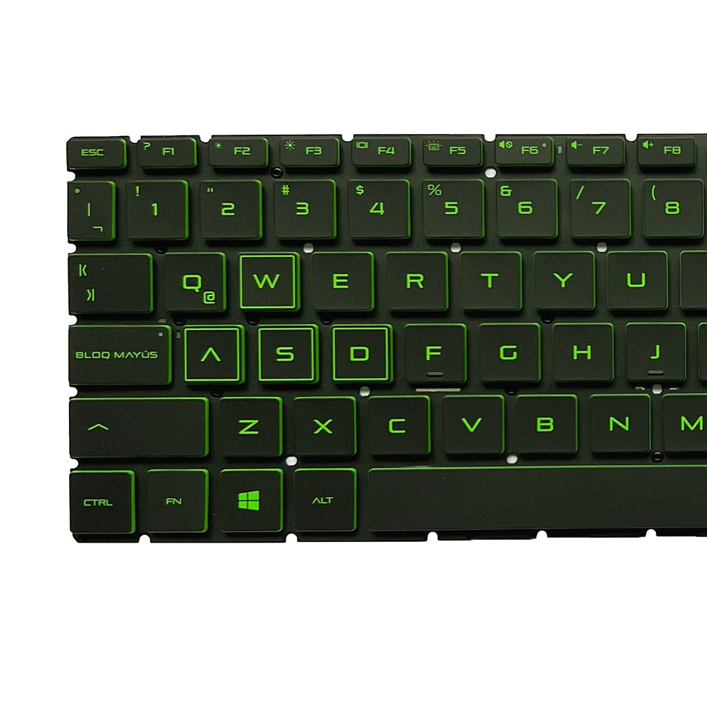 Imagem -04 - Teclado Retroiluminado Latino para hp Verde 250 g7 255 g7 256 g7 250 255 g8 17z-ca 17z-ca000 17-cr 17g-cr 17g-cr 17g-cr0000 17-ca0000ax