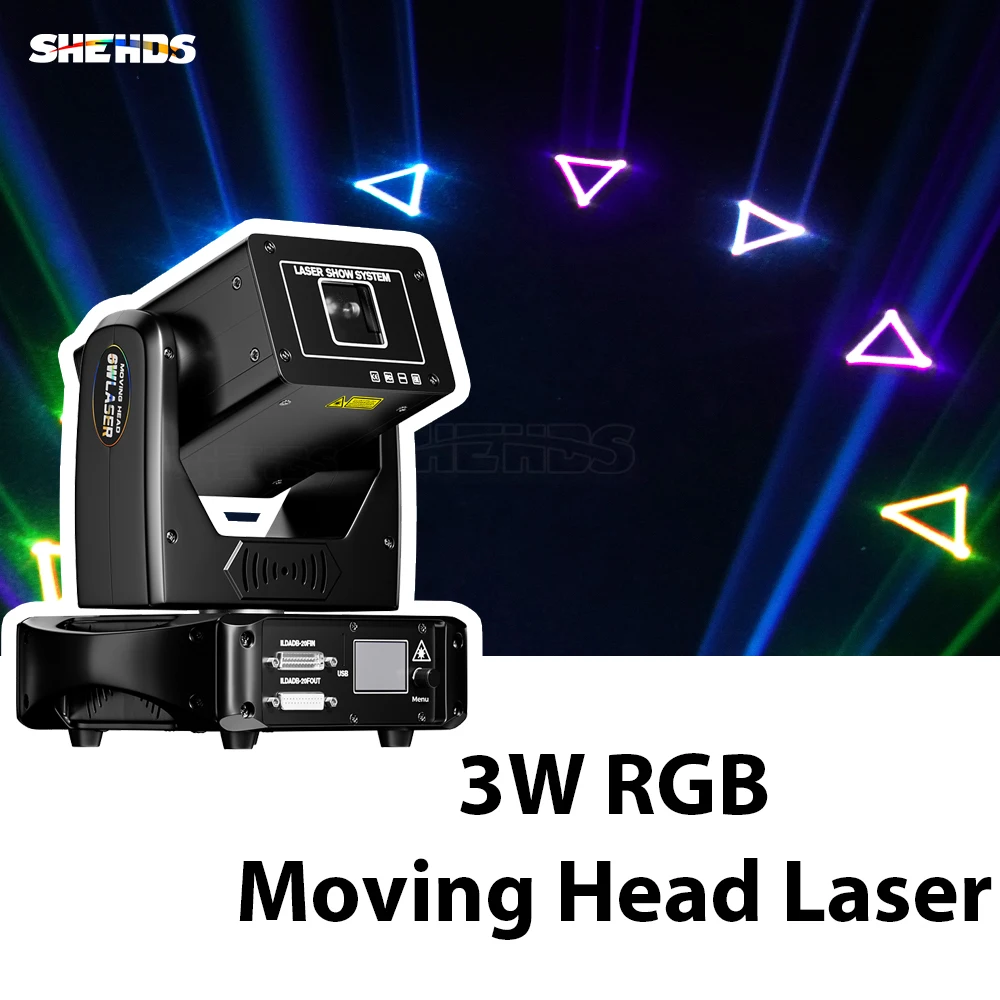 

6W Moving Head Animation Laser ILDA 20KPPS Scanner For Disco Wedding DJ Party Show Theater Audience Stage Lighting DMX512