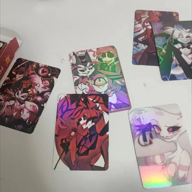 Spot 55pcs Hazbins Hotels Cards Charlie Morningstar Vaggie Alastor Anime Periphery Postcard Classic Toys Photo Gift Hot Sales