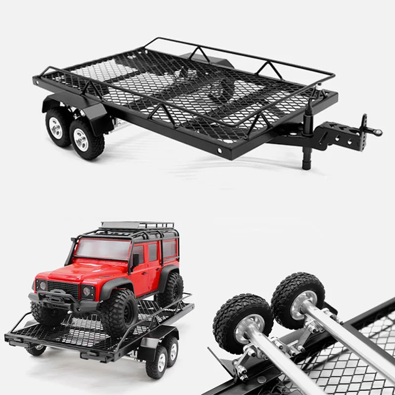 

Metal Simulation Black Trailer Frame for 1/18 RC Crawler TRX4-M Chevrolet K10 Defender Bronco Scx24 Fms18 Fms24 Upgrade Parts