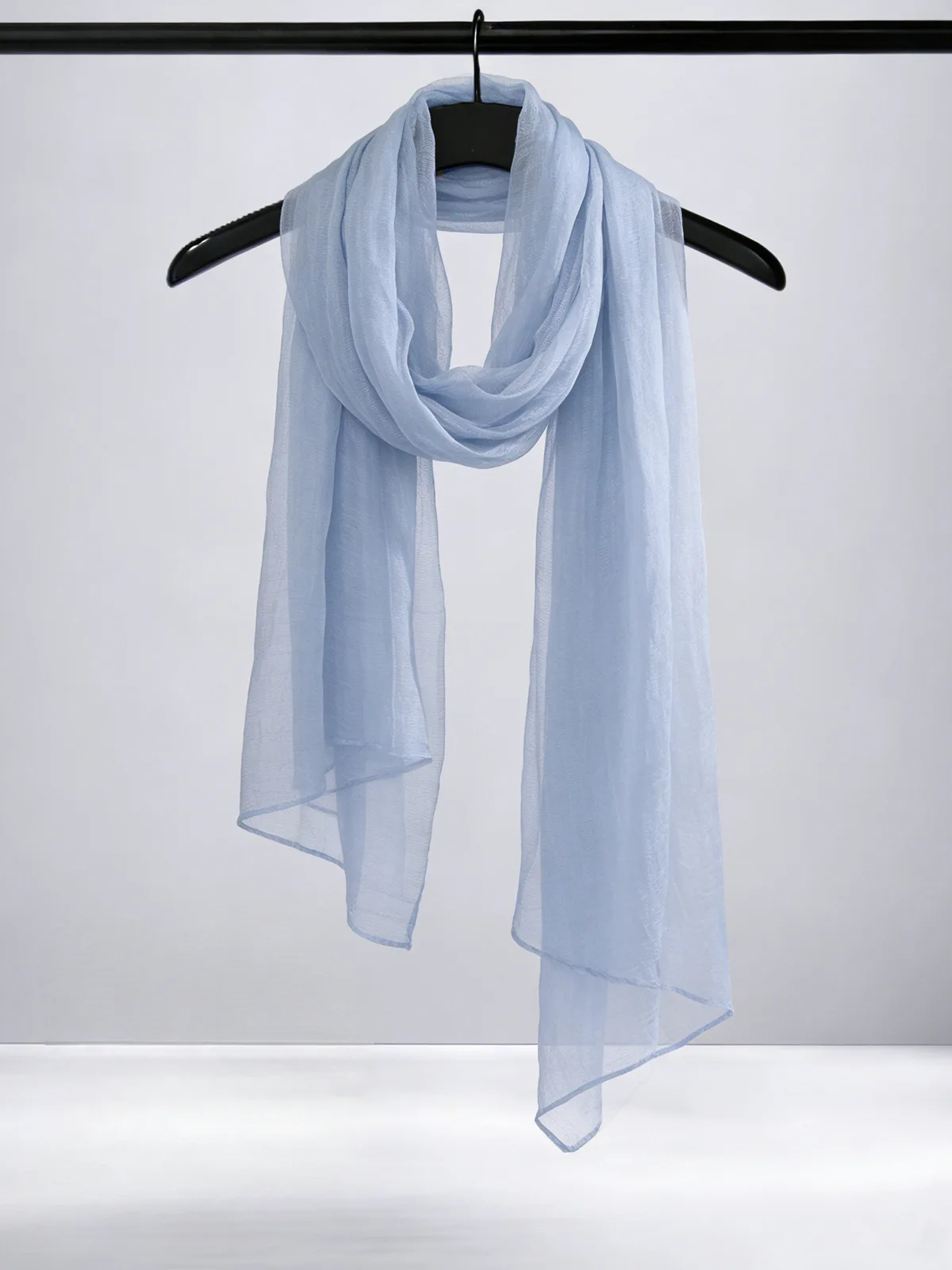 Damen-Organza-Schal, transparenter, durchsichtiger Gaze-Schal, leichter Sonnenschutz-Wickel, atmungsaktiv, modisch, für den Sommer und den Alltag – Detail 3