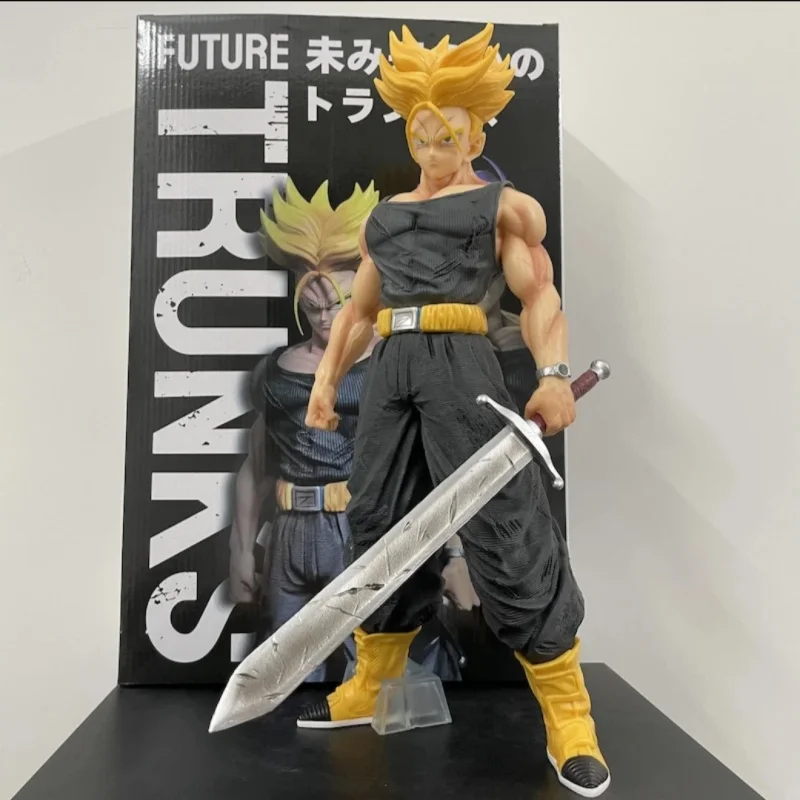 

44cm Dragon Ball Gk Temple Tl Tranx Super Saiyan Super Large Anime Pvc Model Statue Model Pendant Room Decoration Kids Toys Gift