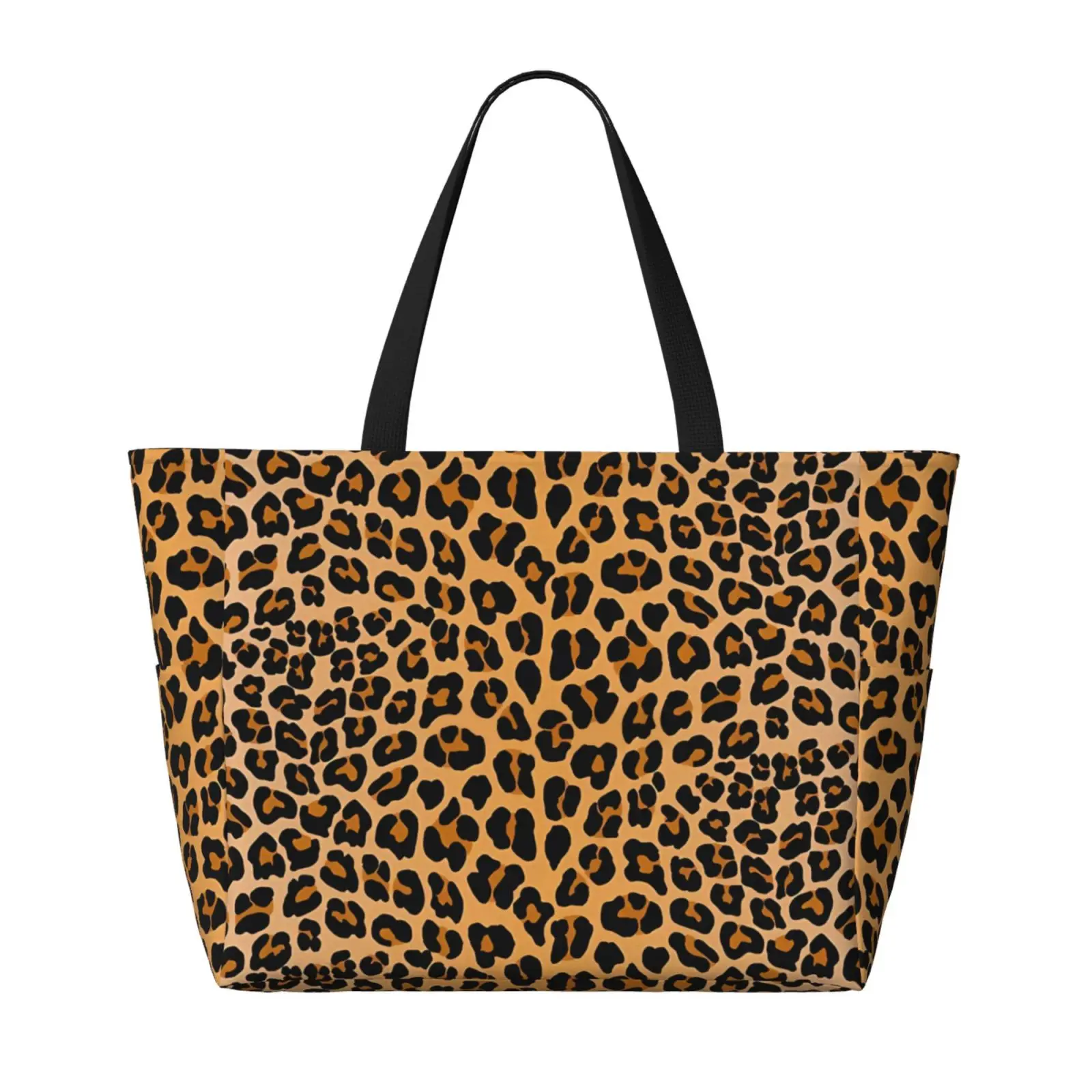 Borsa da viaggio da spiaggia con stampa leopardata, borsa tote Regali per lo shopping personalizzabili Regalo di compleanno Modello multi-stile