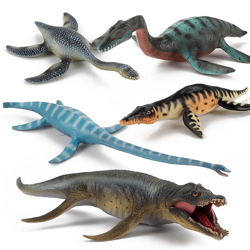 Realistyczne jurajskie starożytne bestie prehistoryczny model biologiczny stałe plezjozaur dinozaury figurki zabawki dla dzieci prezent bożonarodzeniowy