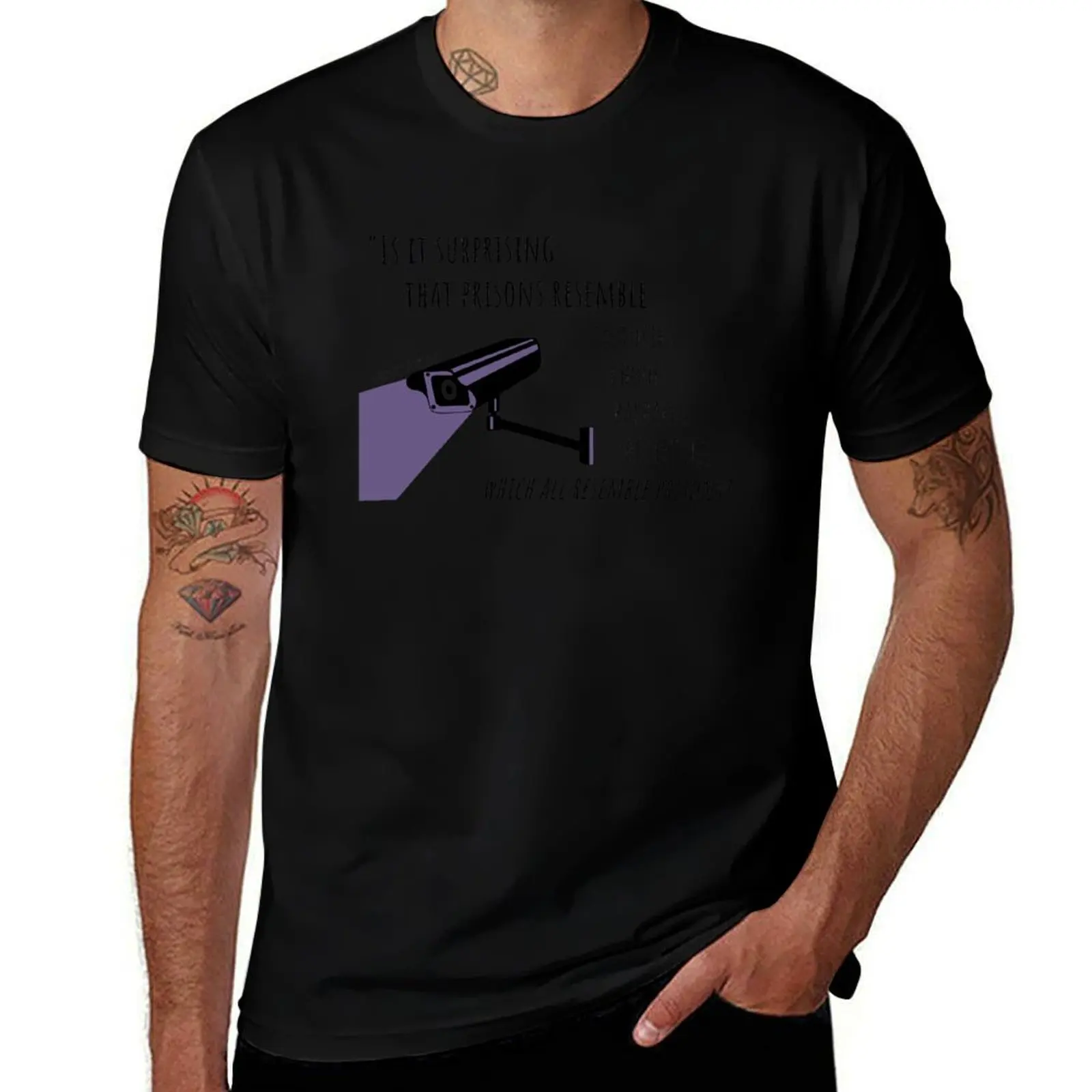 

Schools, man for cotton man Hospitals, t t on Prisons, Etc. T-Shirt men shirt g shirts Foucault