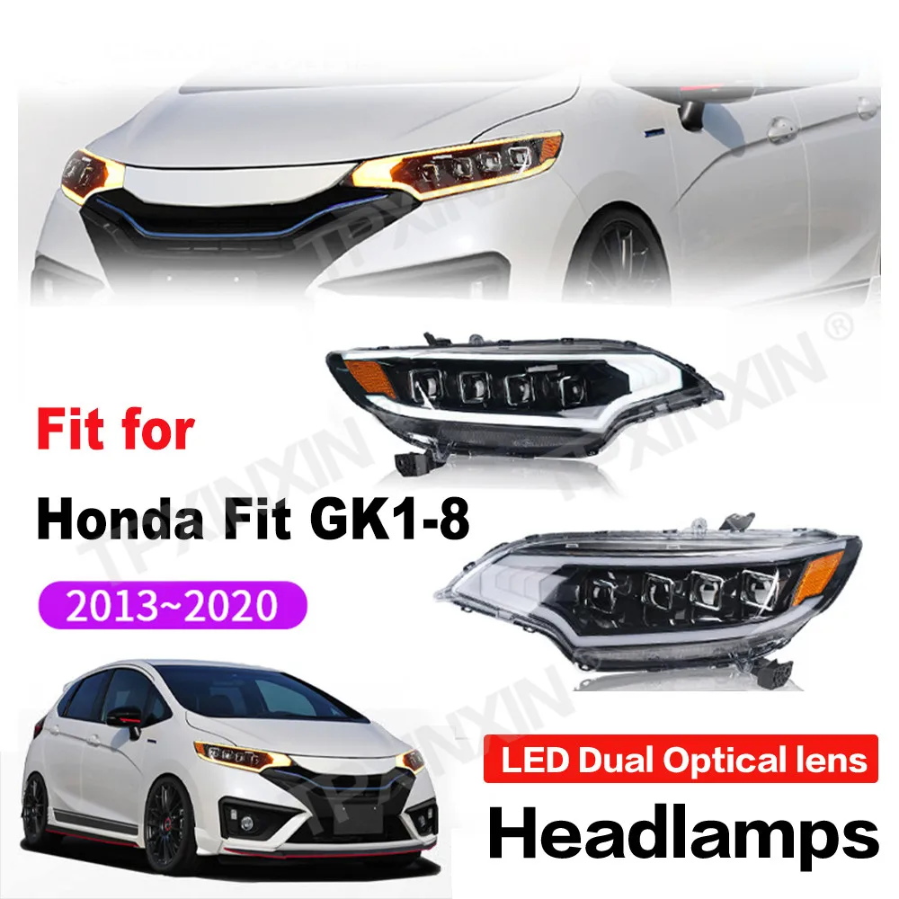 

For HONDA FIT JAZZ Feidu GK1-8 2013-2020 Headlamp LED Assembly Retrofitting Lens Plug And Play Turn Signal Auto Accessories DRL