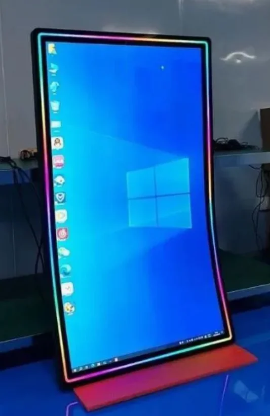 Wholesale Custom 43 Inch Curved Gaming LED Strip Light Touch Interactive TV Screen 1920x1080 Resolution USB/DVI New