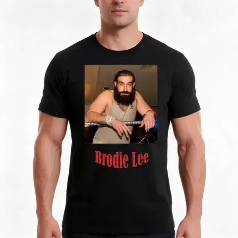 Brodie Lee T-shorts T-Shirt Summer Casual Cotton Tee Oversized Streetwear Tops Vintage Graphic Print Loose Fit Short Sleeve