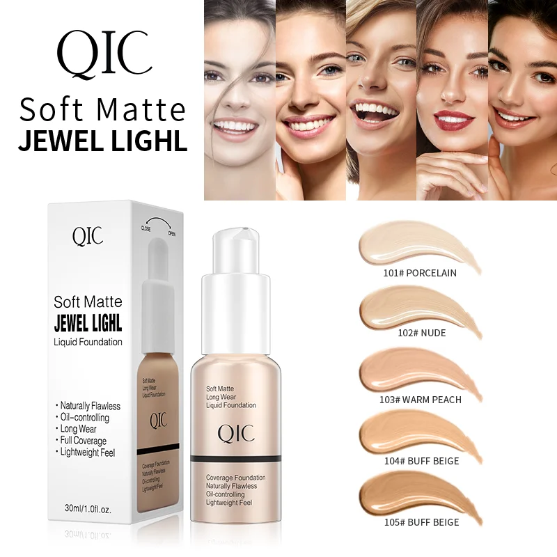 30ml Matte Makeup Foundation Cream Professional Concealing Face Dark Circle Liquid Long-lasting Eye Corrector Cream Primer