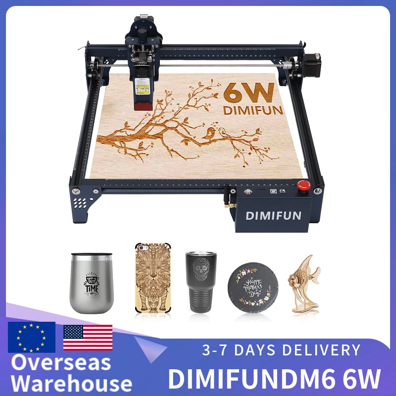 wifi app 6w 450nm Laser Engraver 40W/80W Laser Engraving Cutting Woodworking Machine for Wood Plastic Stainless steel