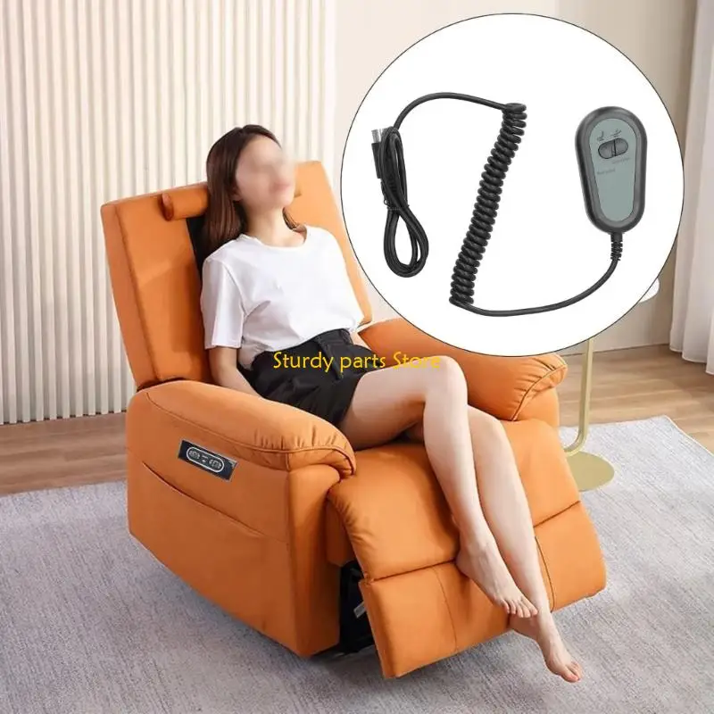 97QC ABS مزدوج زر تحكم الأثاث الكهربائي مع الأمان واقية 5 دبوس كابل الينابيع تصميم قبضة مريحة.