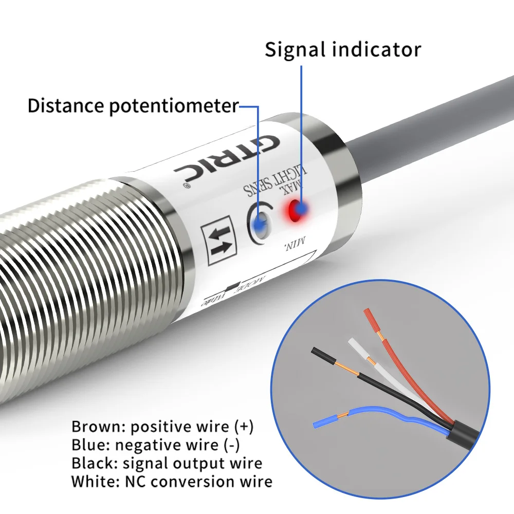 GTRIC CDD-11N sensore fotoelettrico a infrarossi diffusione riflessione diffusa NPN PNP 10-30VDC interruttore di prossimità ottico 11P 40N 40P