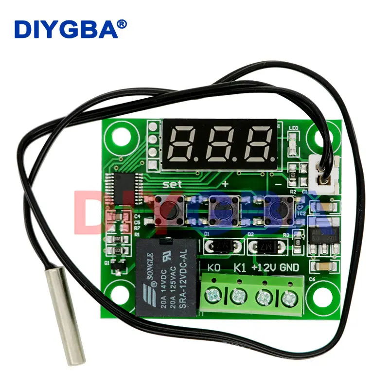 W1209 DC 12V heat cool temp thermostat temperature control switch temperature controller thermometer thermo controller + Box