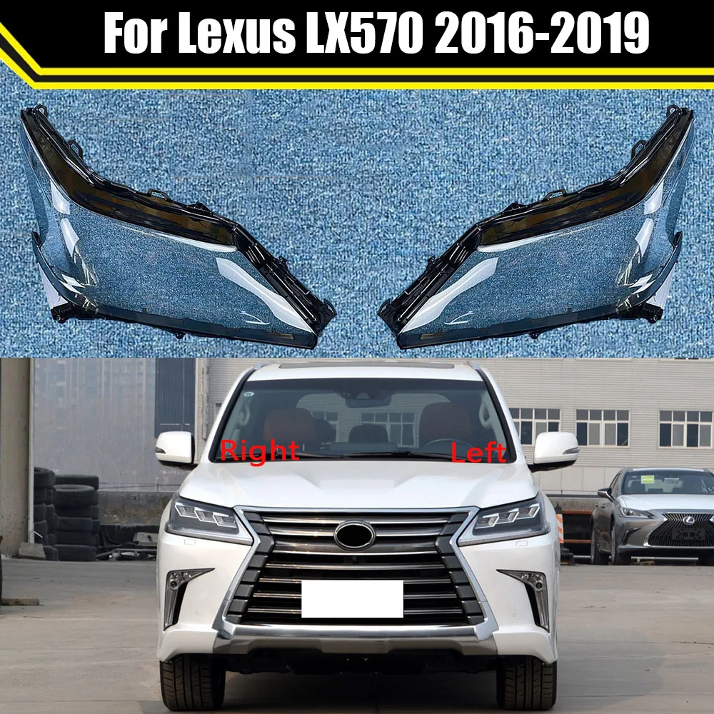 Front Headlight Cover Headlamp Lampshade Lampcover Head Lamp Light Covers Shell Glass Masks For Lexus LX570 2016 2017 2018 2019