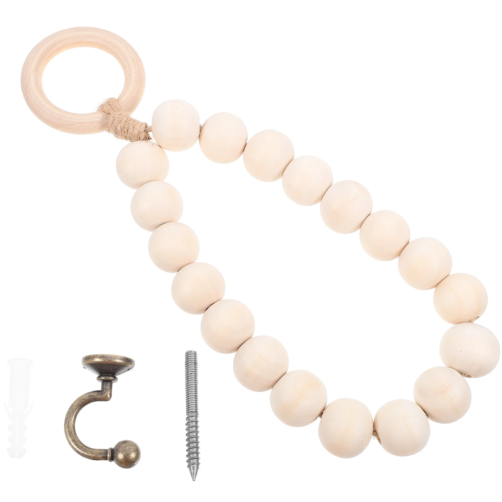 

Vintage Wood Towel Rack Sturdy Bathroom Kitchen Hanger Rustproof Smooth Edges Safe Convenient Storage Organizer