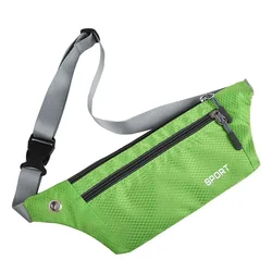 Riñonera de nailon multifunción para hombre y mujer, bolsa deportiva para correr, para teléfono móvil, bolsillo de viaje