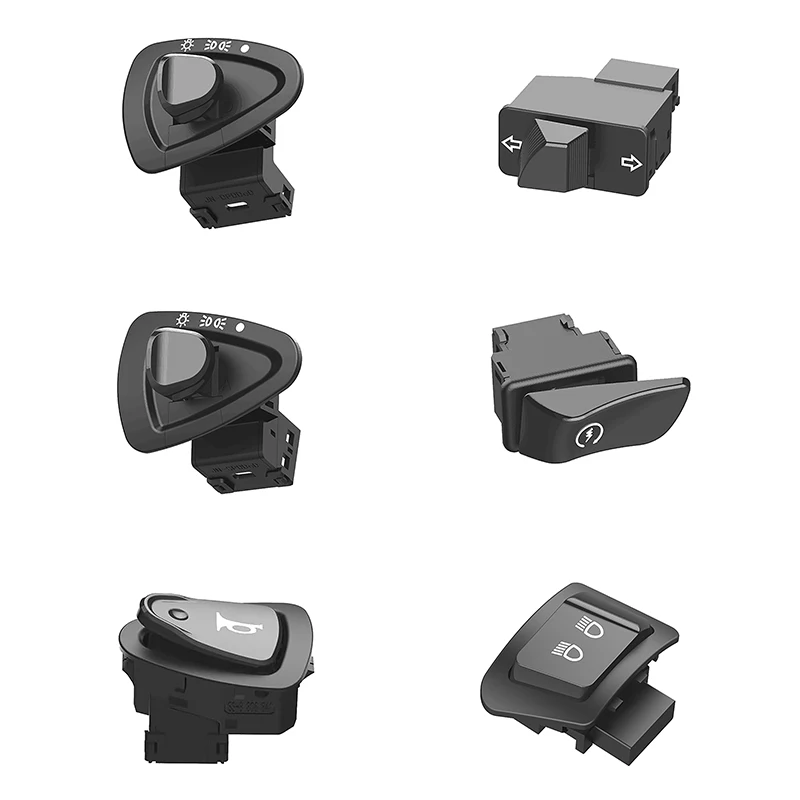 Motorcycle Start Switch Horn Light Turn Signal High Low Beam Button Switch Connecters For Scooter Motorcycle Moped Accessories