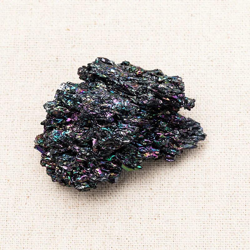 4-6cm Natural Colourful Silicon Carbide Stone Mineral Coal Crystal Ore Reiki Healing Teaching Specimen Home Aquarium Decor Gifts