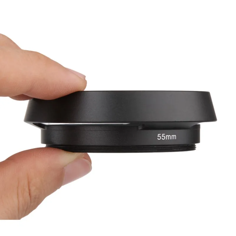 Pare-soleil pour objectif de caméra, monture métallique, noir/argent, pour Leica Sony Fujifilm Fuji, 37mm, 39mm, 40.5mm, 43mm, 46mm, 49mm, 52mm, 55mm, 58mm