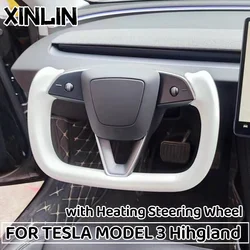 Yoke-handgreep stuurwiel voor model 3 Highland 2024 met verwarming 350 mm stuurwiel gepersonaliseerd raceleer op maat