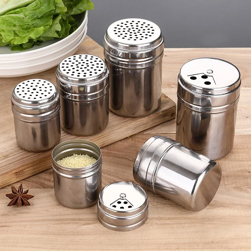 

Magnetic Stainless Steel Seasoning Jar Spice Bottle Seasoning Box Stainless Steel Spice Tins Multi-purpose Salt Sugar Bottle