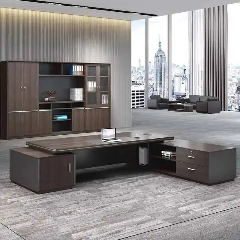 

Computer European Light Desks Luxury Work Unique Storage Stand Up Office Desk Corner Secretary Mesa De Escritorio Home Furniture