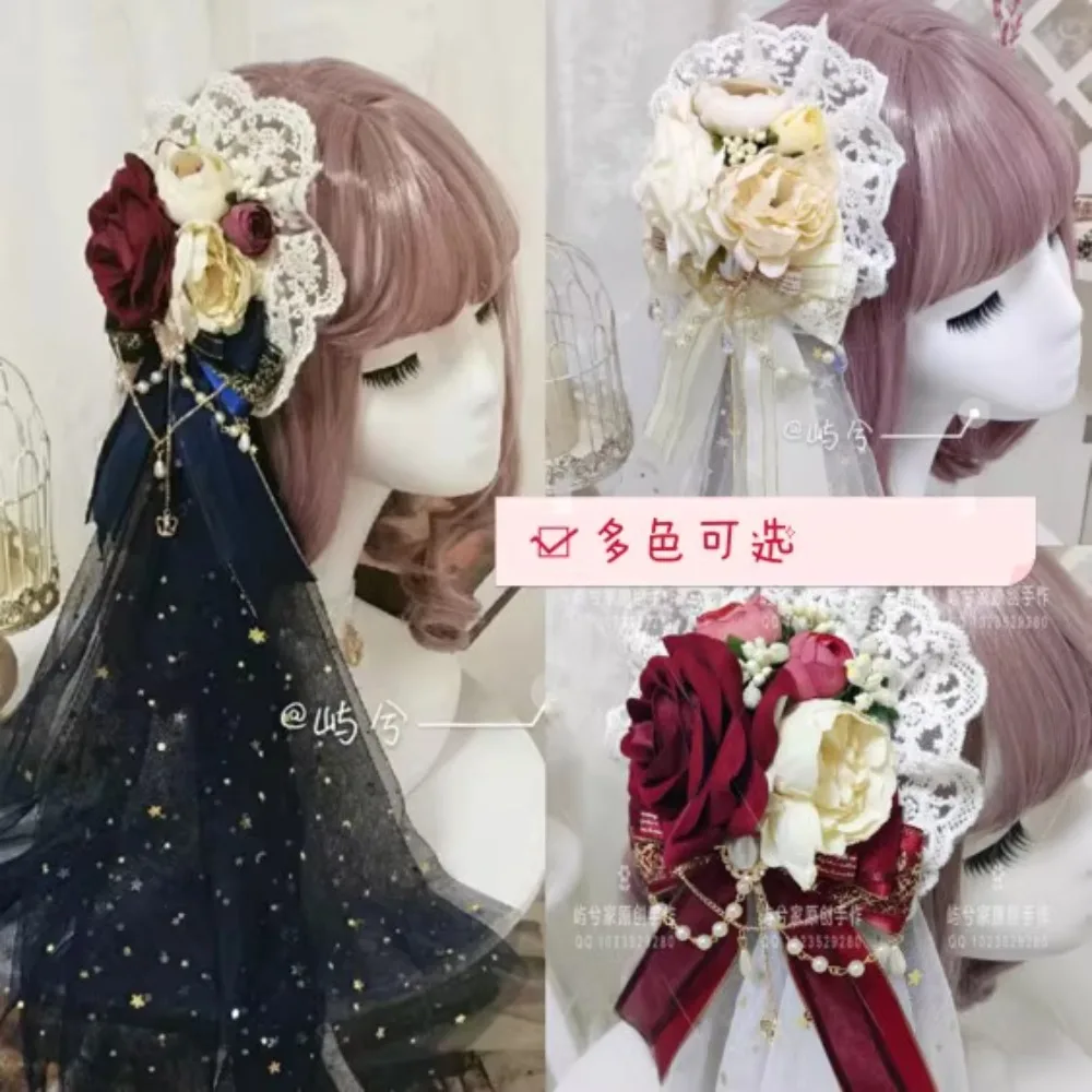 

Original Lolita Lolita Bow Gothic Hair Custom Accessories Accessoires Femme for Women for Women Girls Fashion Items