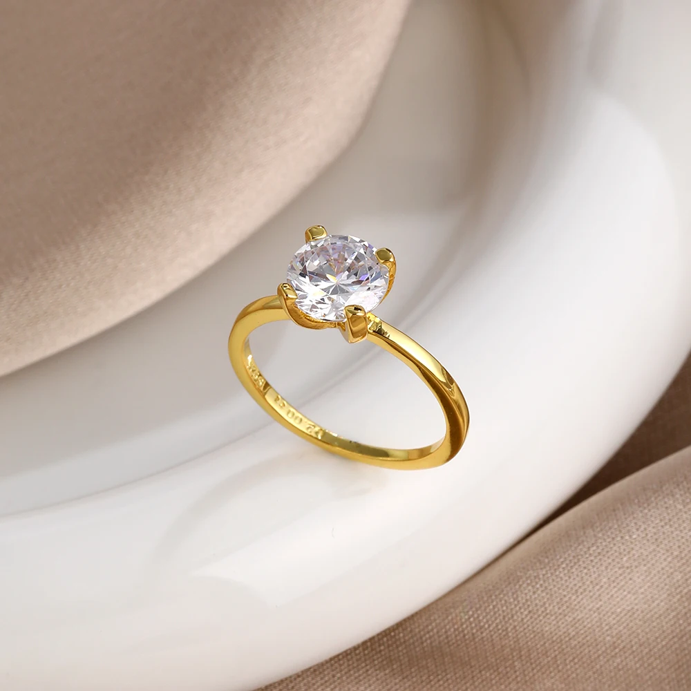 New S925 Silver Sparkling Square Water Drop Colored Zircon Ring Fits Wedding Party DIY Charm Women's Boutique Jewelry Gift - view 3