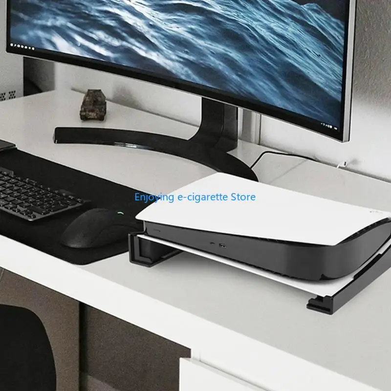 Desktop Game Console Stand Set with Two Side Black Support Parts Y4QF